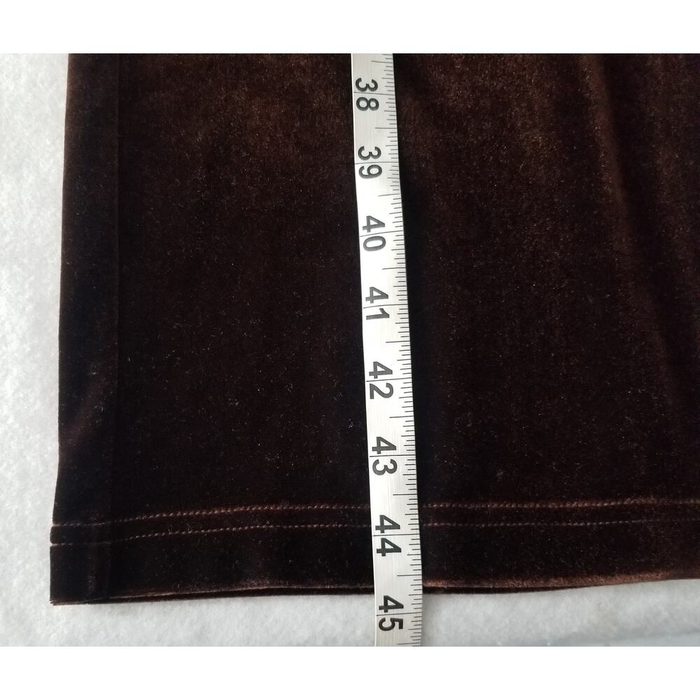 Avenue Women's Velour Loungewear Set, Brown 2Pc Blouse and Pant Size 14/16 Tall - Picture 14 of 16